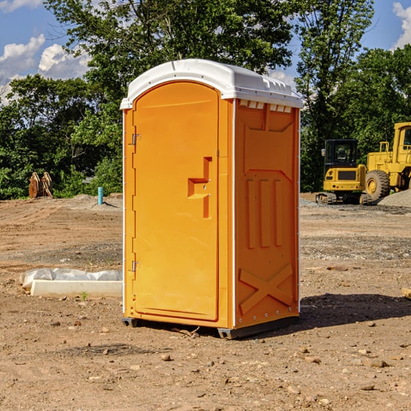 how often are the portable restrooms cleaned and serviced during a rental period in Monmouth Illinois